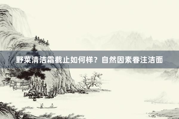 野菜清洁霜截止如何样？自然因素眷注洁面
