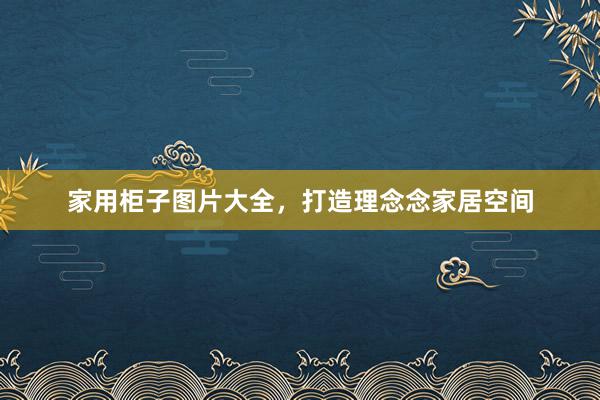 家用柜子图片大全，打造理念念家居空间